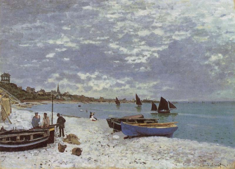 Claude Monet The Beach at Saint-Adresse France oil painting art